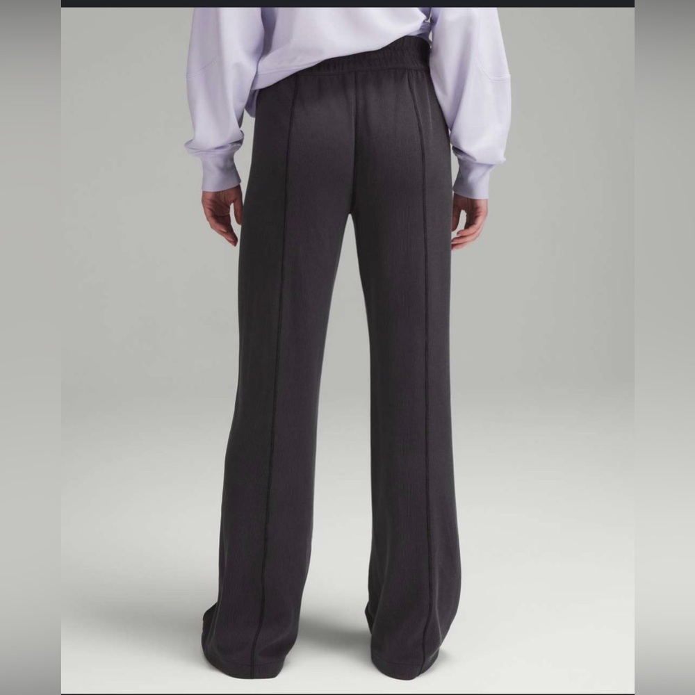 Lululemon Softstream ribbed Charcoal Wide-Leg Pants